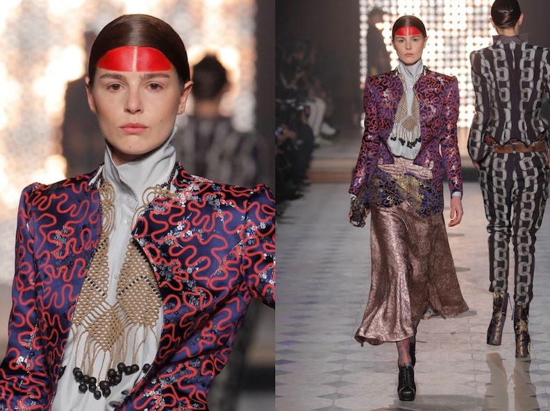 ORG by vio Boho Jewelry Awajun Enkepa Breastplate Necklace at Vivienne Westwood Fashion Show